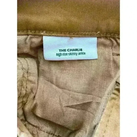 Joe's Jeans The Charlie Ankle Coated Maple Brown Size 32 - Picture 7 of 9